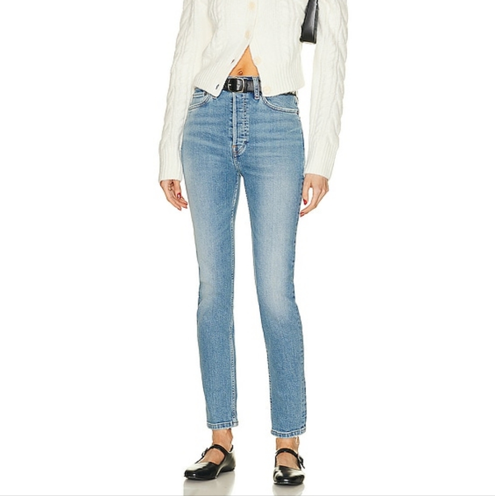 Re/Done 90's Ultra High Rise Skinny Jeans in Dawn
